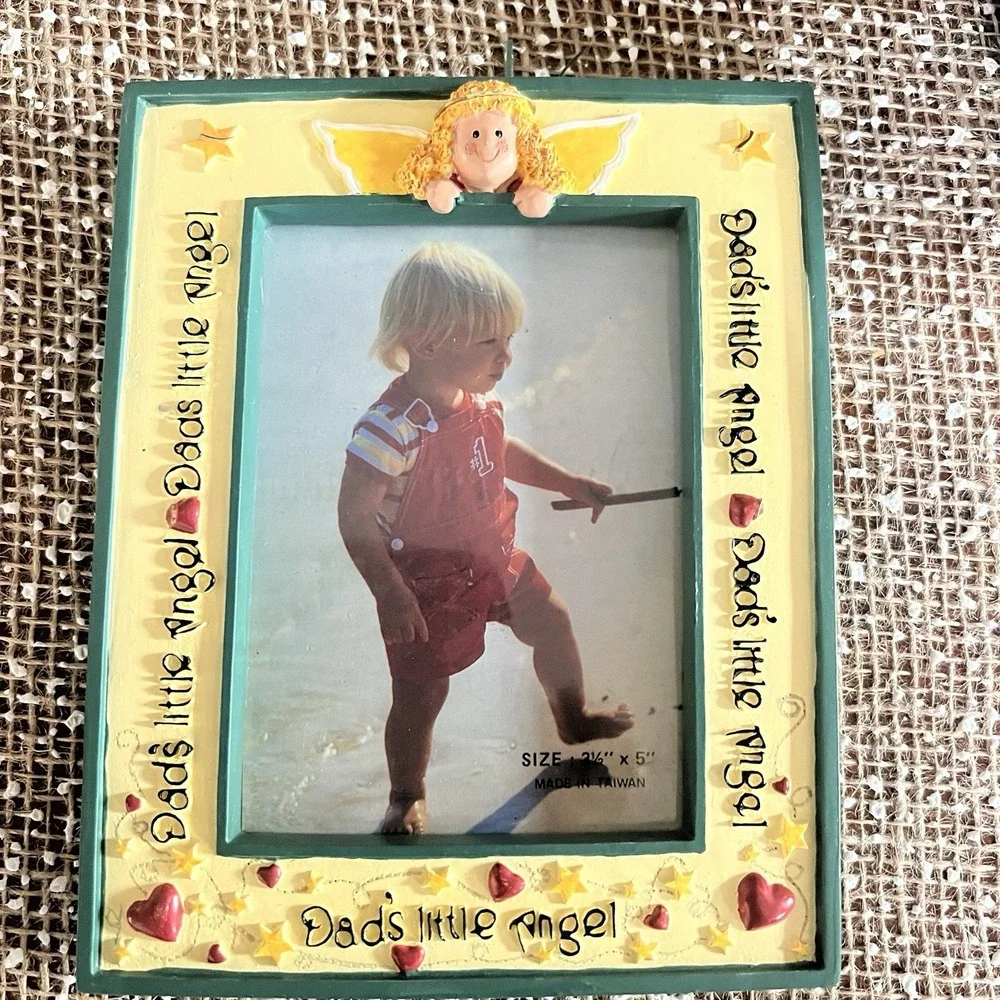 Daddy's little Angel Vintage picture frame From 1975